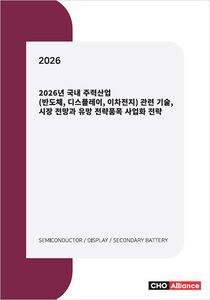 2026년 국내 주력산업(반도체, 디스플레이, 이차전지) 관련 기술, 시장 전망과 유망 전략품목 사업화 전략 